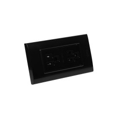 TOMA DOBLE 2P+T NEGRO DE LUJO IGOTO Z105/2-B