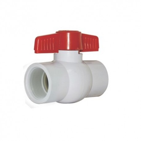 VALVULA DE BOLA 1/2 COMPACTA ROSCA PVC TUBRICA 1000000241