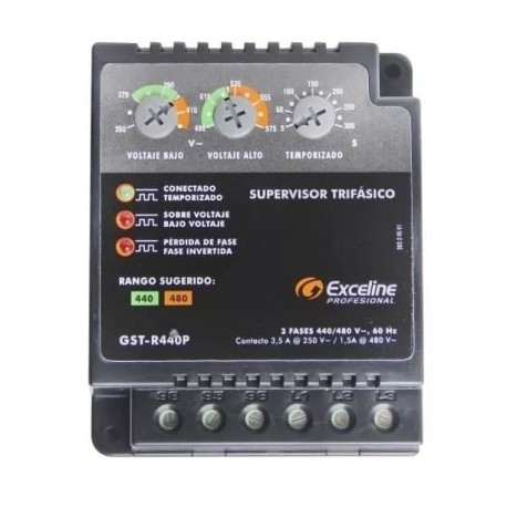 GST-R440P PROTECTOR MOTOR TRIFASICO 440/480V EXCELINE