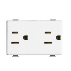 Toma doble americana 2P+T 3 modulos MATIX BTICINO AM5115DS