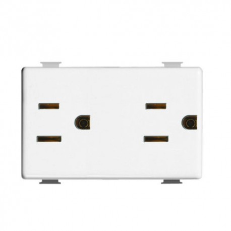 Toma doble americana 2P+T 3 modulos MATIX BTICINO AM5115DS