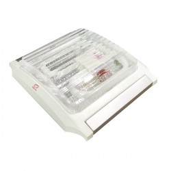 LAMPARA MARIPOSA PLAF ELEC CUAD 38W BLANCA/GRIS FERMETAL LAM-51